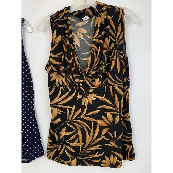 Lot of 2 Tops Perception +  JKLA SL Tunic Size L Dot and Tropical Resort 8839 - Picture 10 of 11